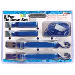 Travel and Touring, 8 piece Tie Down Kit with Luggage Elastics, Streetwize