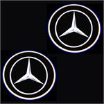 Car Logo Lights, Mercedes Car Door LED Puddle Lights Set (x2) - Wireless , 