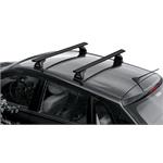 Roof Racks and Bars, Nordrive Silenzio Black aluminium wing Roof Bars for Hyundai KONA 2017 Onwards, with Solid Roof Rails, NORDRIVE