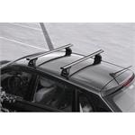 Roof Racks and Bars, Nordrive Silenzio silver aluminium wing Roof Bars for Daewoo Tacuma 2000-2008, With Raised Roof Rails, NORDRIVE