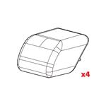 Spare Parts, 4 caps set for Quadra, Rail Top, In Rail Steel Bars, NORDRIVE