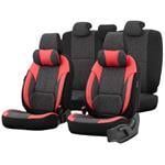 Seat Covers, VOYAGER Linen Car Seat Covers With Neck Pillows   Red/Black, Otom