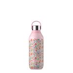 Water Bottles, Chilly's 500ml Series 2 Bottle - Liberty Summer Sprigs Blush Pink, Chilly's