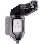 Site Power, BG Nexus Storm IP66 Weatherproof Single Unswitched 13A Power Socket, BG Electrical