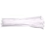Cable Ties, Cable Ties 100mm x 2.5mm, White   Pack of 100, AXCAR