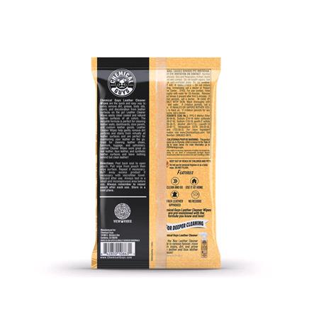 Chemical Guys Leather Cleaner Wipes (50 ct)