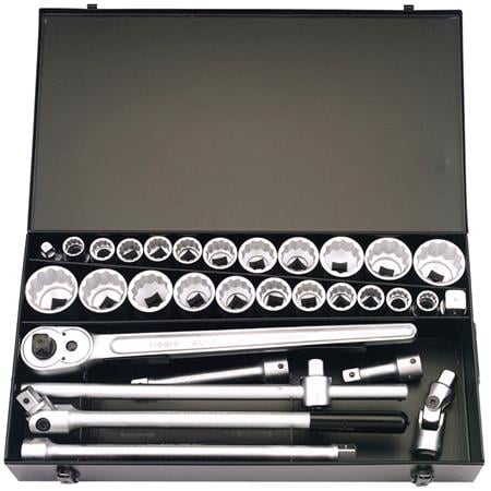 Elora 00335 3 4 inch Square Drive Metric and Imperial Socket Set (31 Piece)