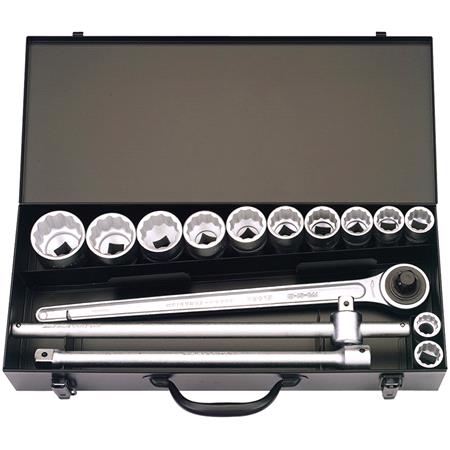 Elora 00369 3 4 inch Square Drive Imperial Socket Set (15 Piece)