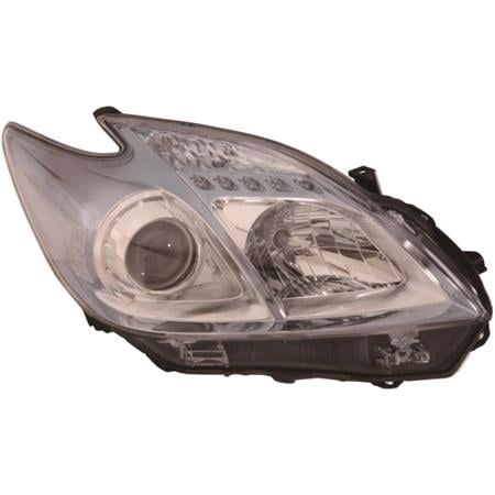 Right Headlamp (Halogen, Takes H11 & HB3 Bulbs, With Loadlevel Adjustment, Supplied Without Motor or Bulbs) for Toyota PRIUS C 2012 on