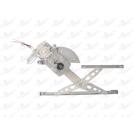 Front Left Electric Window Regulator (with motor) for ALFA ROMEO 166 (936), 1998 2007, 4 Door Models, WITHOUT One Touch/Antipinch, motor has 2 pins/wires