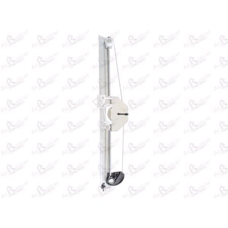 Front Left Electric Window Regulator Mechanism (without motor) for FIAT QUBO, 2009 , 2 Door Models, One Touch/AntiPinch Version, holds a motor with 6 or more pins
