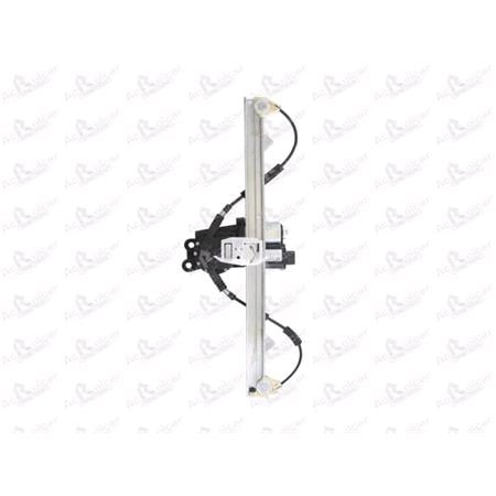 Front Left Electric Window Regulator (with motor, one touch operation) for FIAT DOBLO Cargo Flatbed / Chassis (63), 2010 , 4 Door Models, One Touch Version, motor has 6 or more pins