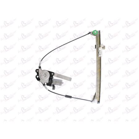 Front Right Electric Window Regulator (with motor) for FIAT TIPO (160), 1987 1995, 2 Door Models, WITHOUT One Touch/Antipinch, motor has 2 pins/wires