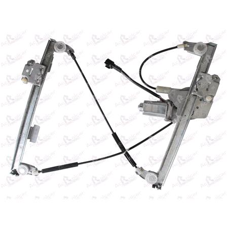 Front Right Electric Window Regulator (with motor) for FIAT BARCHETTA (183), 1995 2005, 2 Door Models, WITHOUT One Touch/Antipinch, motor has 2 pins/wires