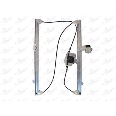 Front Left Electric Window Regulator Mechanism (without motor) for PEUGEOT EXPERT Flatbed / Chassis, 2007 , 2 Door Models, One Touch/AntiPinch Version, holds a motor with 6 or more pins