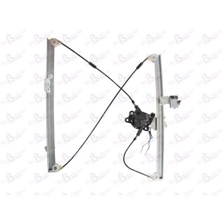 Front Left Electric Window Regulator (with motor, 2 wire connection) for PEUGEOT EXPERT Tepee (VF3V_), 2007 , 2 Door Models, WITHOUT One Touch/Antipinch, motor has 2 pins/wires
