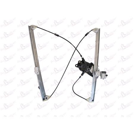 Front Left Electric Window Regulator (with motor) for FIAT SCUDO Flatbed / Chassis, 2007 , 2 Door Models, One Touch Version, motor has 6 or more pins