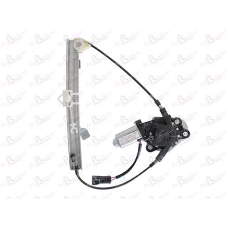 Rear Right Electric Window Regulator (with motor) for FIAT GRANDE PUNTO (199), 2005 2010, 4 Door Models, WITHOUT One Touch/Antipinch, motor has 2 pins/wires