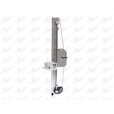 Front Right Electric Window Regulator Mechanism (without motor) for FIAT BRAVO, 2007 2014, 4 Door Models, One Touch/AntiPinch Version, holds a motor with 6 or more pins