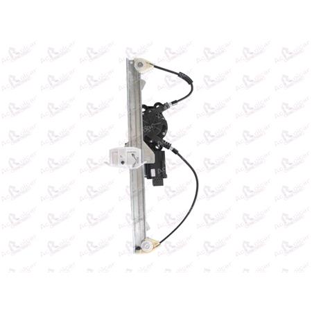 Front Left Electric Window Regulator (with motor) for FIAT BRAVO, 2007 2014, 4 Door Models, One Touch/Antipinch Version, motor has 6 or more pins