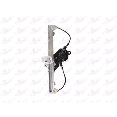 Rear Left Electric Window Regulator (with motor) for FIAT BRAVO, 2007 2014, 4 Door Models, One Touch/Antipinch Version, motor has 6 or more pins