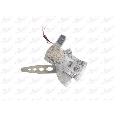 Rear Right Electric Window Regulator (with motor) for OPEL AGILA, 2007 2015, 4 Door Models, WITHOUT One Touch/Antipinch, motor has 2 pins/wires