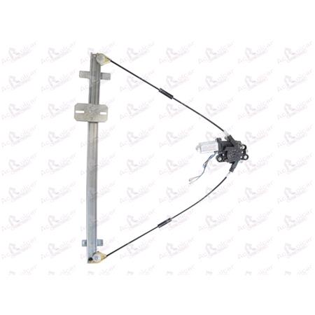 Front Right Electric Window Regulator (with motor) for LANCIA Y (840A), 1995 2003, 2 Door Models, WITHOUT One Touch/Antipinch, motor has 2 pins/wires
