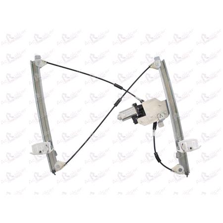 Front Right Electric Window Regulator (with motor) for Citroen C2 (JM_), 2003 2010, 2 Door Models, WITHOUT One Touch/Antipinch, motor has 2 pins/wires
