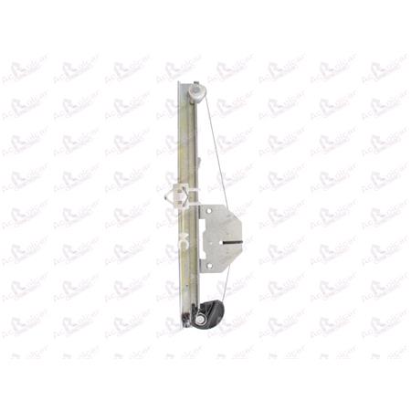 Rear Left Electric Window Regulator Mechanism (without motor) for Citroen C5 Estate (RE_), 2004 2008, 4 Door Models, One Touch/AntiPinch Version, holds a motor with 6 or more pins