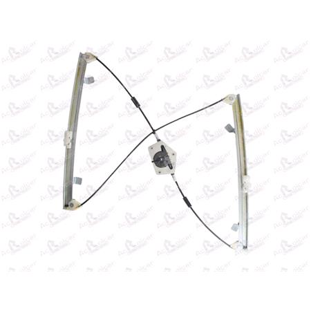 Front Left Electric Window Regulator Mechanism (without motor) for Citroen C4 Picasso (UD_), 2007 2013, 4 Door Models, One Touch/AntiPinch Version, holds a motor with 6 or more pins