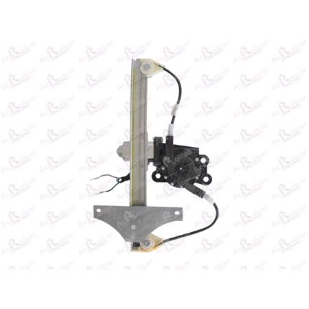 Rear Right Electric Window Regulator (with motor) for Citroen C4 (LC_), 2004 2010, 4 Door Models, WITHOUT One Touch/Antipinch, motor has 2 pins/wires