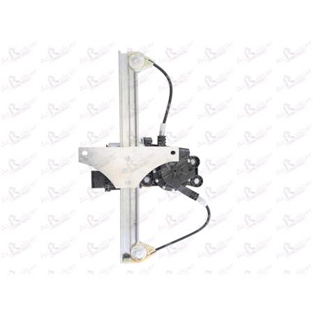 Rear Left Electric Window Regulator (with motor, one touch operation) for Citroen C4 (LC_), 2004 2010, 4 Door Models, One Touch Version, motor has 6 or more pins