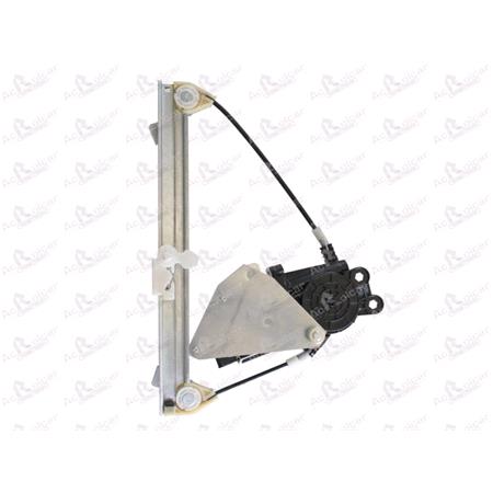 Rear Left Electric Window Regulator (with motor, one touch operation) for Citroen C3 (FC_), 2002 2009, 4 Door Models, One Touch Version, motor has 6 or more pins