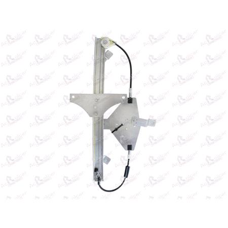 Rear Left Electric Window Regulator Mechanism (without motor) for Citroen C4 Picasso (UD_), 2007 2013, 4 Door Models, One Touch/AntiPinch Version, holds a motor with 6 or more pins