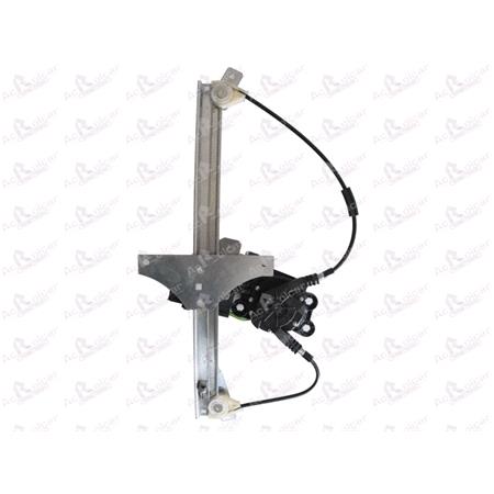 Rear Left Electric Window Regulator (with motor, one touch operation) for Citroen C3, 2009 , 4 Door Models, One Touch Version, motor has 6 or more pins