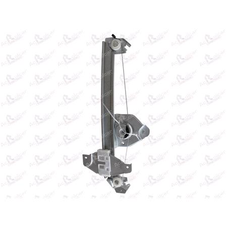 Rear Right Electric Window Regulator Mechanism (without motor) for Citroen C4 (B7), 2009 , 4 Door Models, One Touch/AntiPinch Version, holds a motor with 4 or more pins
