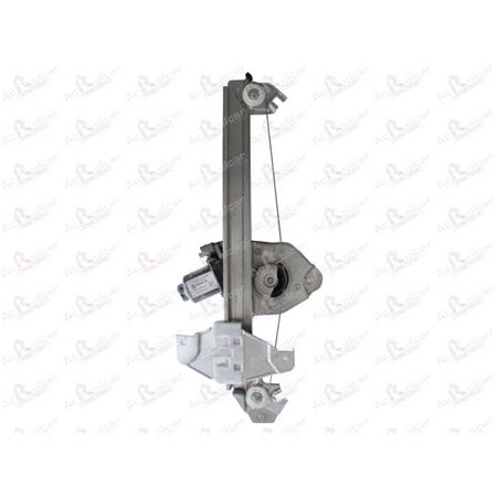 Rear Left Electric Window Regulator (with motor) for Citroen C4 (B7), 2009 , 4 Door Models, One Touch/Antipinch Version, motor has 6 or more pins