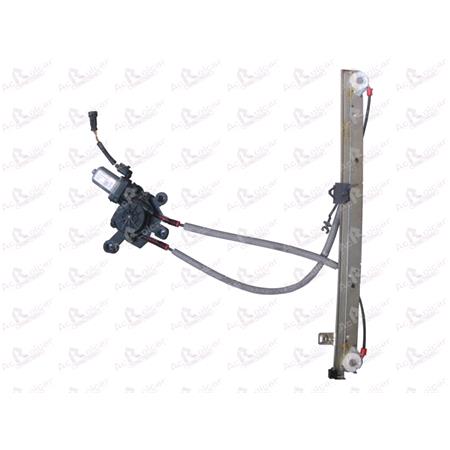 Front Left Electric Window Regulator (with motor) for Iveco Stralis, 2002 , 2 Door Models, WITHOUT One Touch/Antipinch, motor has 2 pins/wires