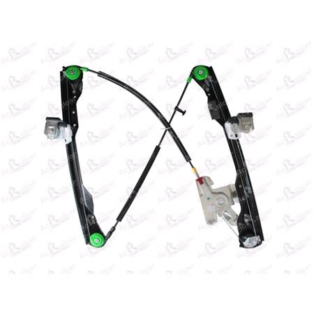 Front Left Electric Window Regulator Mechanism (without motor) for FORD FOCUS Saloon (DFW), 1999 2005, 4 Door Models, WITHOUT One Touch/Antipinch, holds a standard 2 pin/wire motor