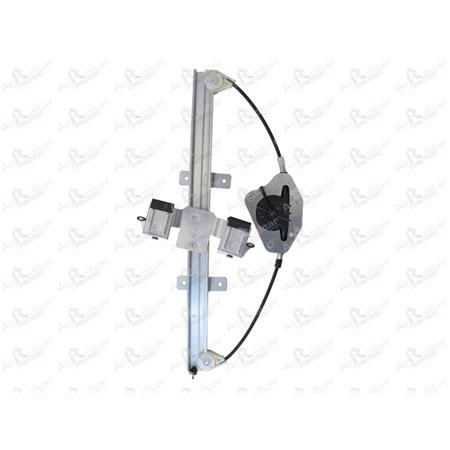 Front Left Electric Window Regulator Mechanism (without motor) for FORD FUSION (JU_), 2002 2012, 4 Door Models, WITHOUT One Touch/Antipinch, holds a standard 2 pin/wire motor