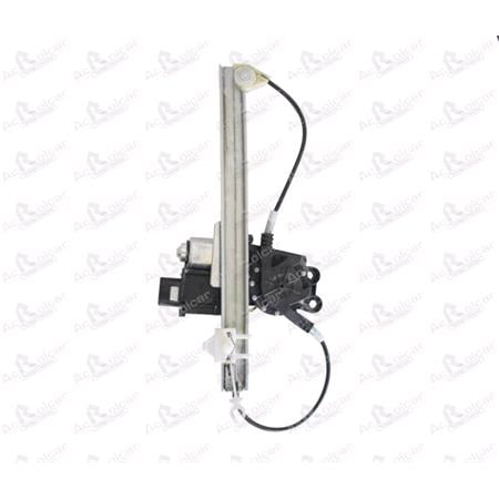 Rear Right Electric Window Regulator (with motor, one touch operation) for FORD FOCUS Saloon (DFW), 1999 2005, 4 Door Models, One Touch Version, motor has 6 or more pins