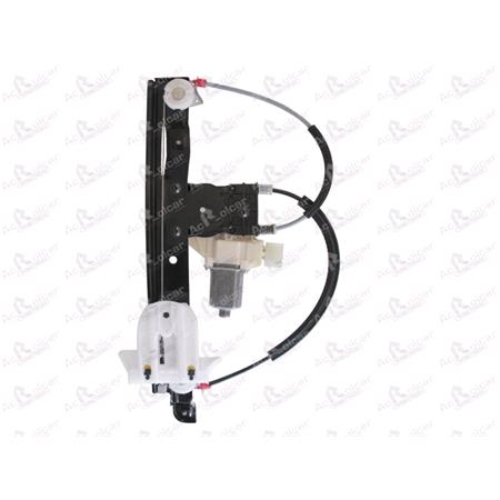 Rear Left Electric Window Regulator (with motor) for FORD MONDEO Saloon, 2007 2014, 4 Door Models, One Touch/Antipinch Version, motor has 6 or more pins