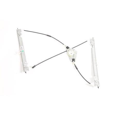 Front Left Electric Window Regulator Mechanism (without motor) for FORD FIESTA Van, 2003 2008, 2 Door Models, WITHOUT One Touch/Antipinch, holds a standard 2 pin/wire motor