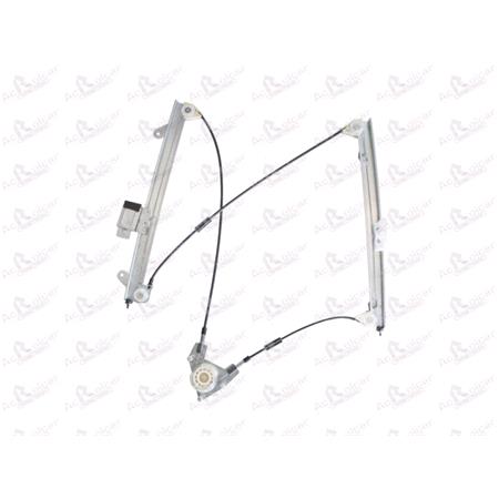 Front Left Electric Window Regulator Mechanism (without motor) for FORD FIESTA Van, 2009 2016, 2 Door Models, One Touch/AntiPinch Version, holds a motor with 6 or more pins