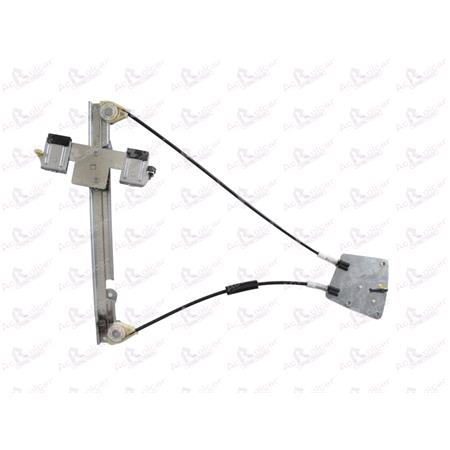 Rear Left Electric Window Regulator Mechanism (without motor) for FORD FIESTA VI, 2008 , 4 Door Models, One Touch/AntiPinch Version, holds a motor with 6 or more pins