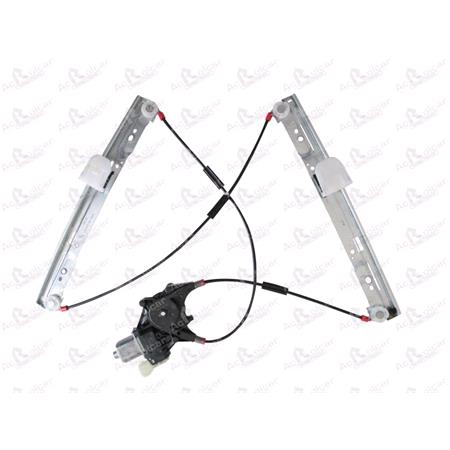 Front Right Electric Window Regulator (with motor) for FORD FIESTA Van, 2009 , 2 Door Models, One Touch/Antipinch Version, motor has 6 or more pins