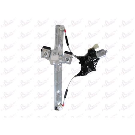 Front Left Electric Window Regulator (with motor) for FORD FIESTA VI, 2008 , 4 Door Models, One Touch/Antipinch Version, motor has 6 or more pins