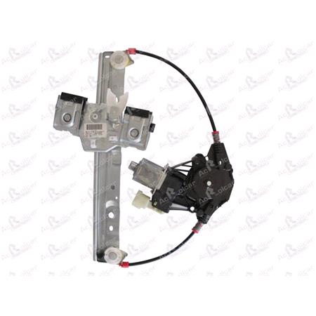 Rear Right Electric Window Regulator (with motor) for FORD FIESTA VI, 2008 , 4 Door Models, One Touch/Antipinch Version, motor has 6 or more pins