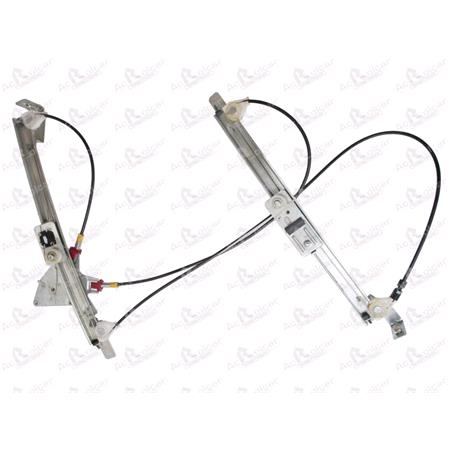 Front Right Electric Window Regulator Mechanism (without motor) for Mini One/Cooper (R50, R53), 07/005 2006, 2 Door Models, WITHOUT One Touch/Antipinch, holds a standard 2 pin/wire motor