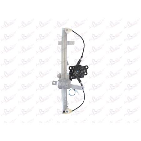 Left Front Window Regulator for Jeep Cherokee (Kj) 2001 To 2008, 4 Door Models, WITHOUT One Touch/Antipinch, motor has 2 pins/wires